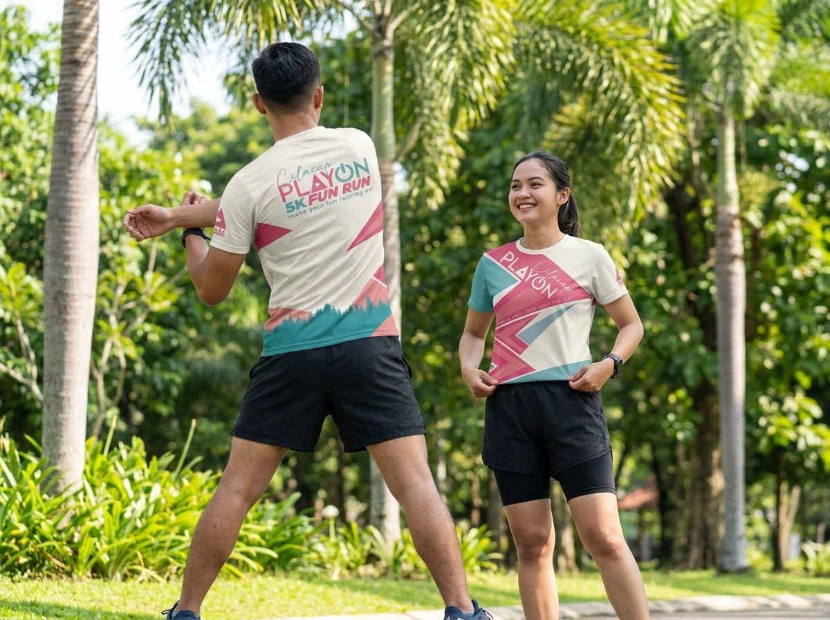 Peserta mengenakan jersey Cilacap PLAYON